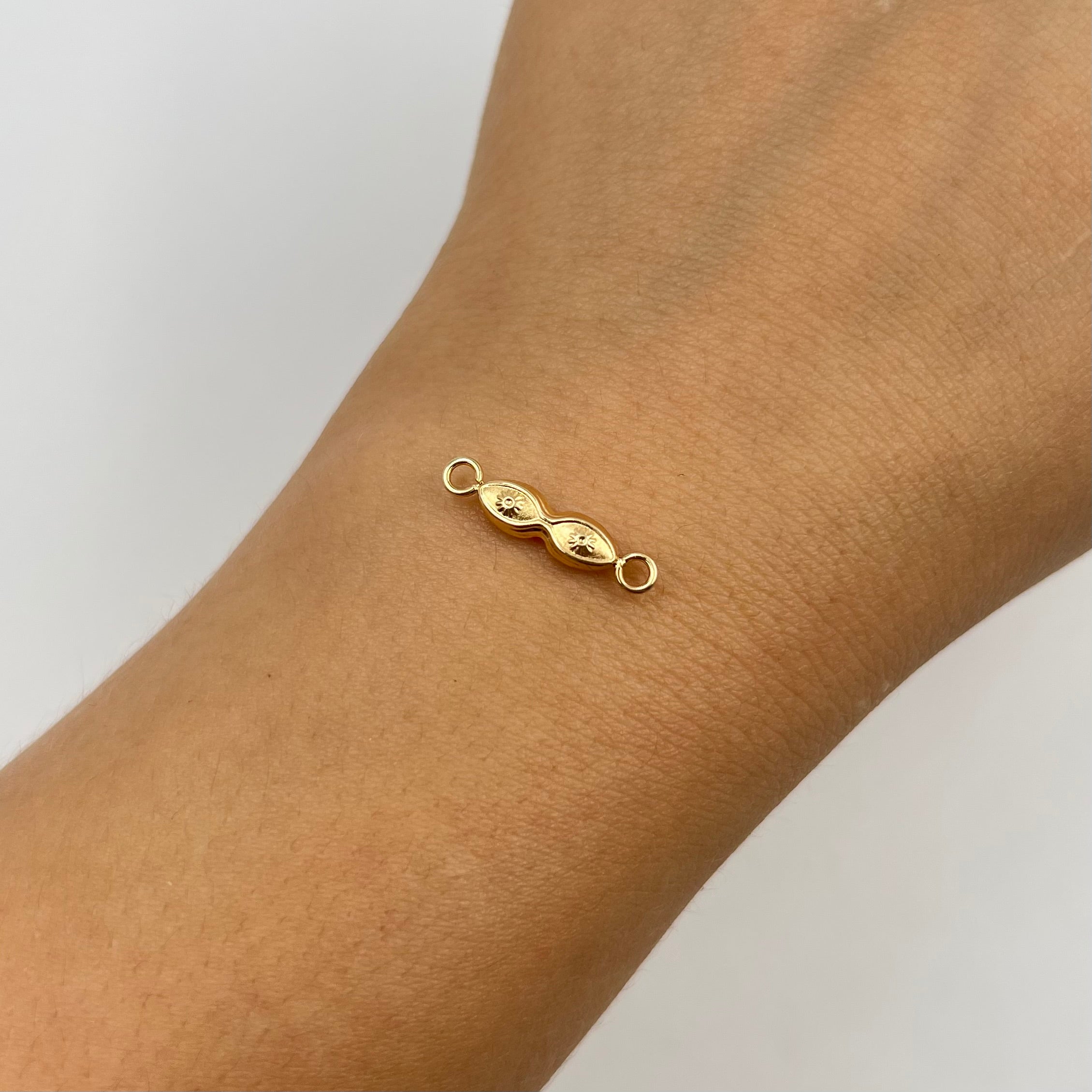 HERRAJE OJOS DE SANTA LUCIA  ORO AMARILLO 18K 0,34 GR / 1,8 CM