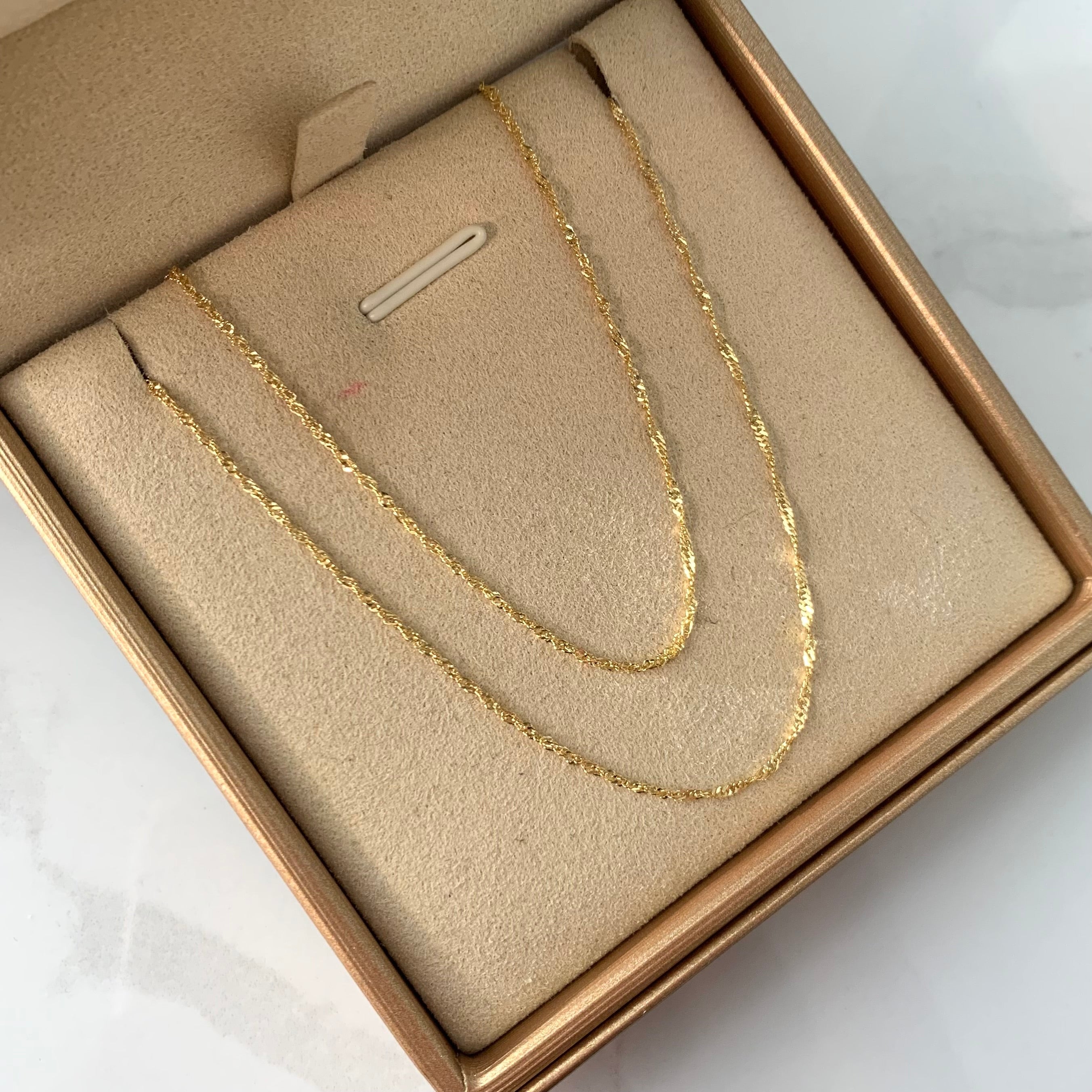 CADENA ITALY SINGAPUR ORO AMARILLO 18K +3 / 1,00 GR / 1,2 MM / 45 CM