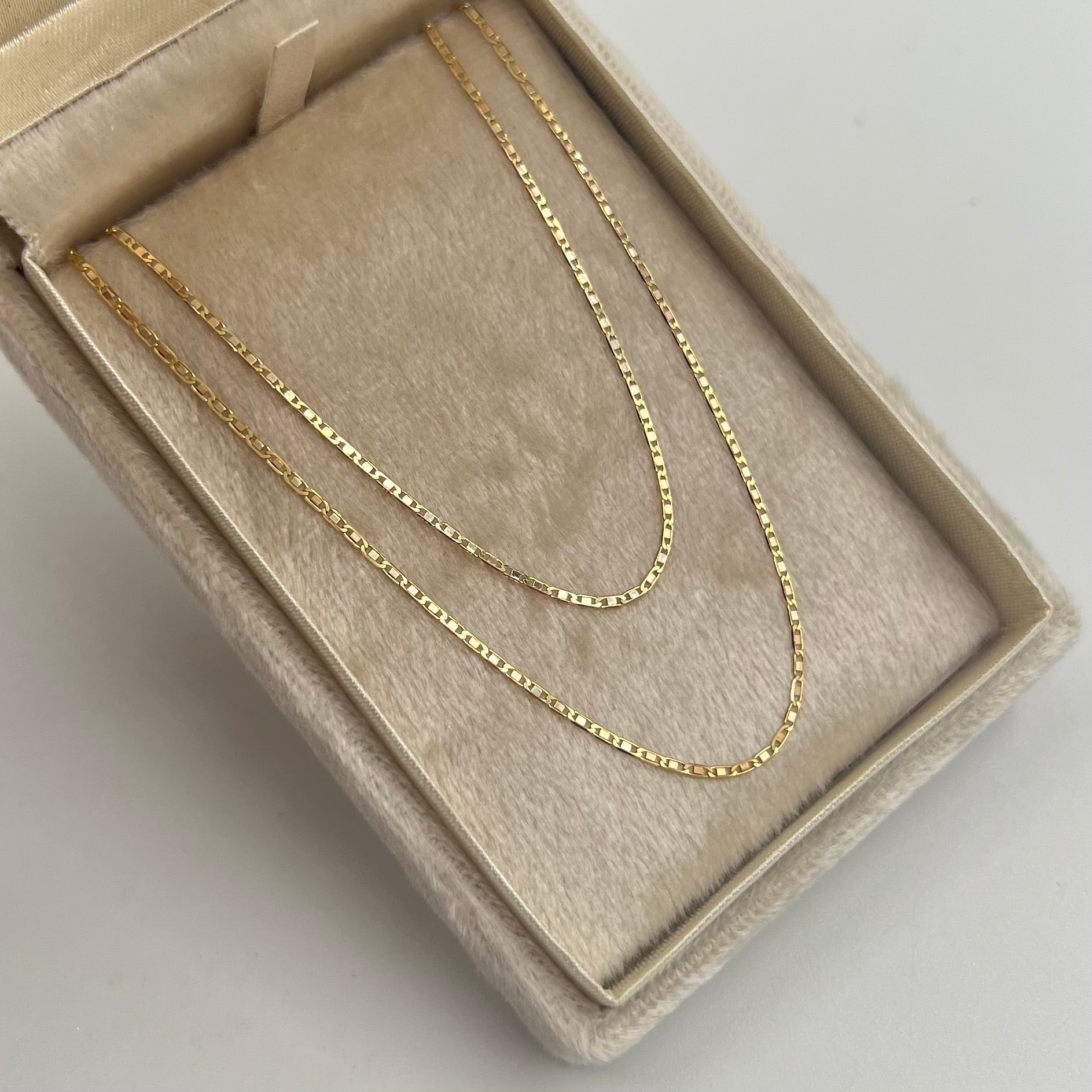 CADENA ITALY PLANA ORO AMARILLO 18K +3 / 1,56 GR / 1,1 MM / 45 CM