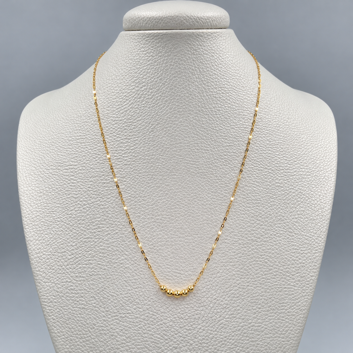 CADENA ITALY ARO SEGUIDO ESPECIAL BOLA LISA GRADUABLE  ORO AMARILLO 18K +3 / 1,02 GR / 0,9 MM / 45 CM
