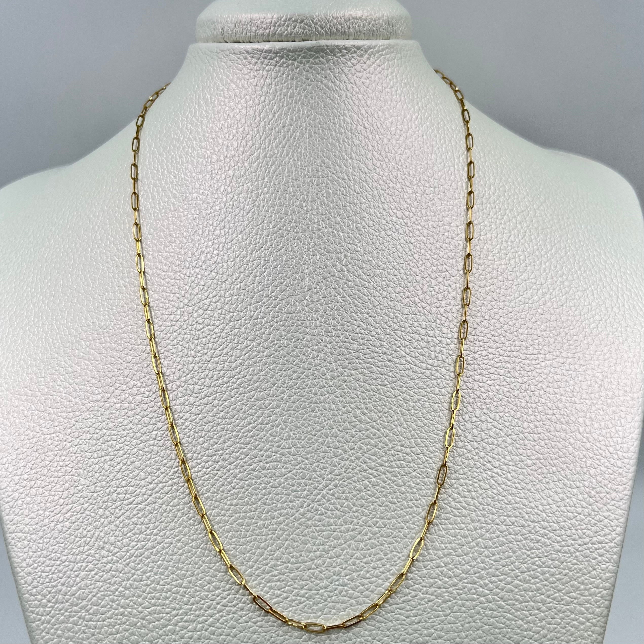 CADENA ITALY CAJON  ORO AMARILLO 18K +3 / 1,48 GR / 1,6 MM / 50 CM