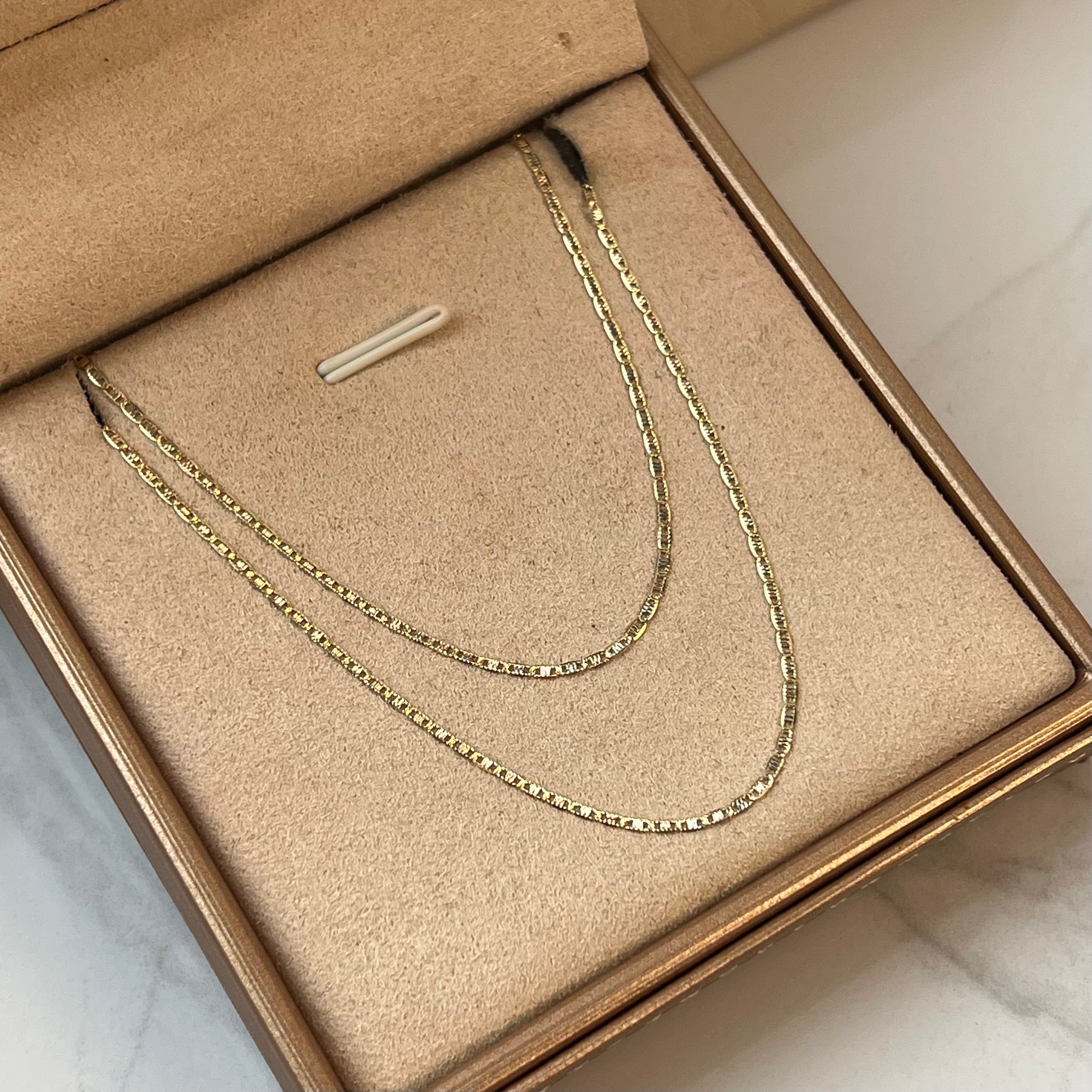 CADENA ITALY PLANA  TRES OROS 18K +3 / 1,5 GR / 1,3 MM / 50 CM