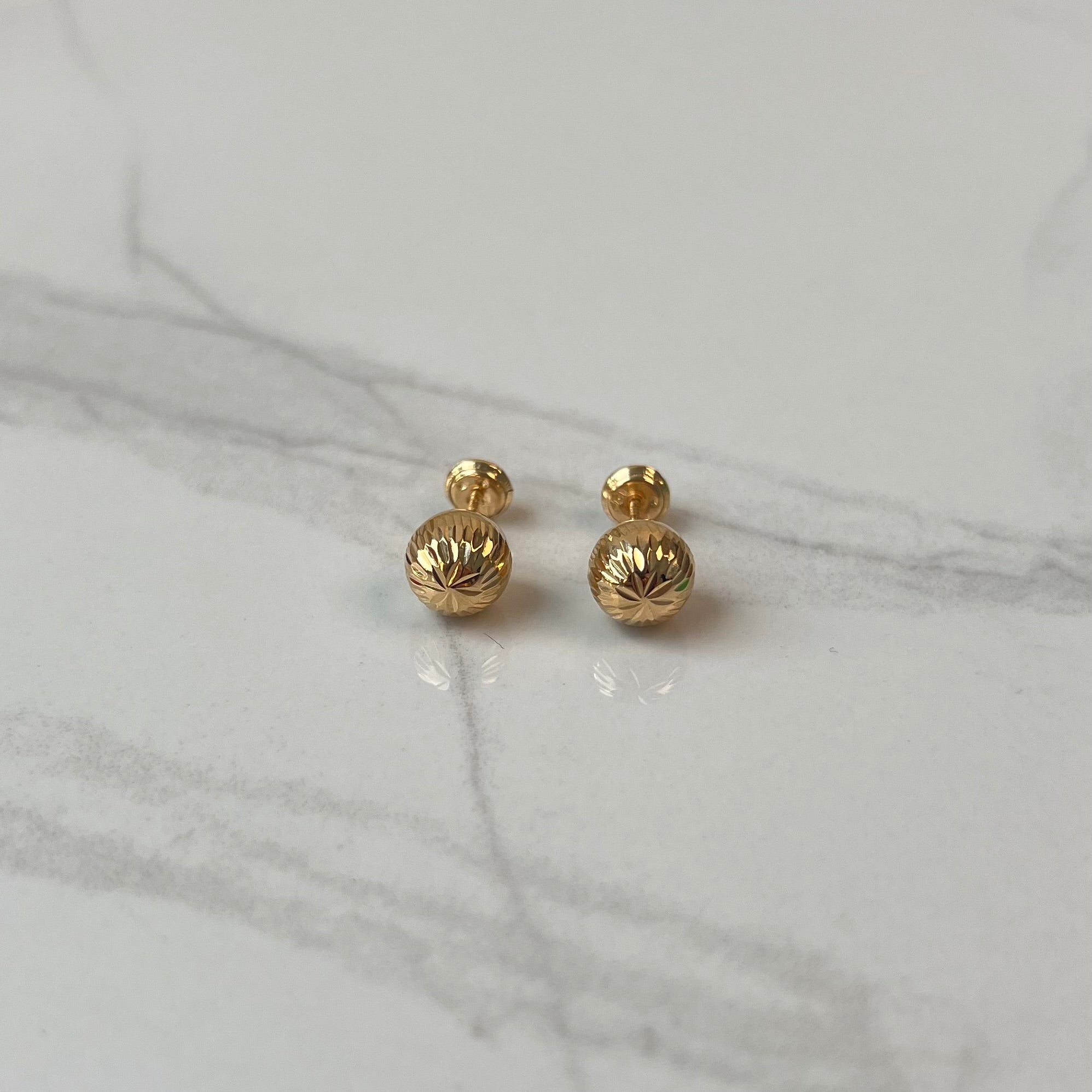 TOPOS BOLA DIAMANTADA ORO AMARILLO 18K 1,13 GR / 8 MM