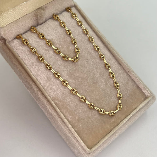 CADENA BABY GC DIAMANTADO REAZA ITALY ORO AMARILLO 18K +1 6,45 GR / 3 MM / 60 CM