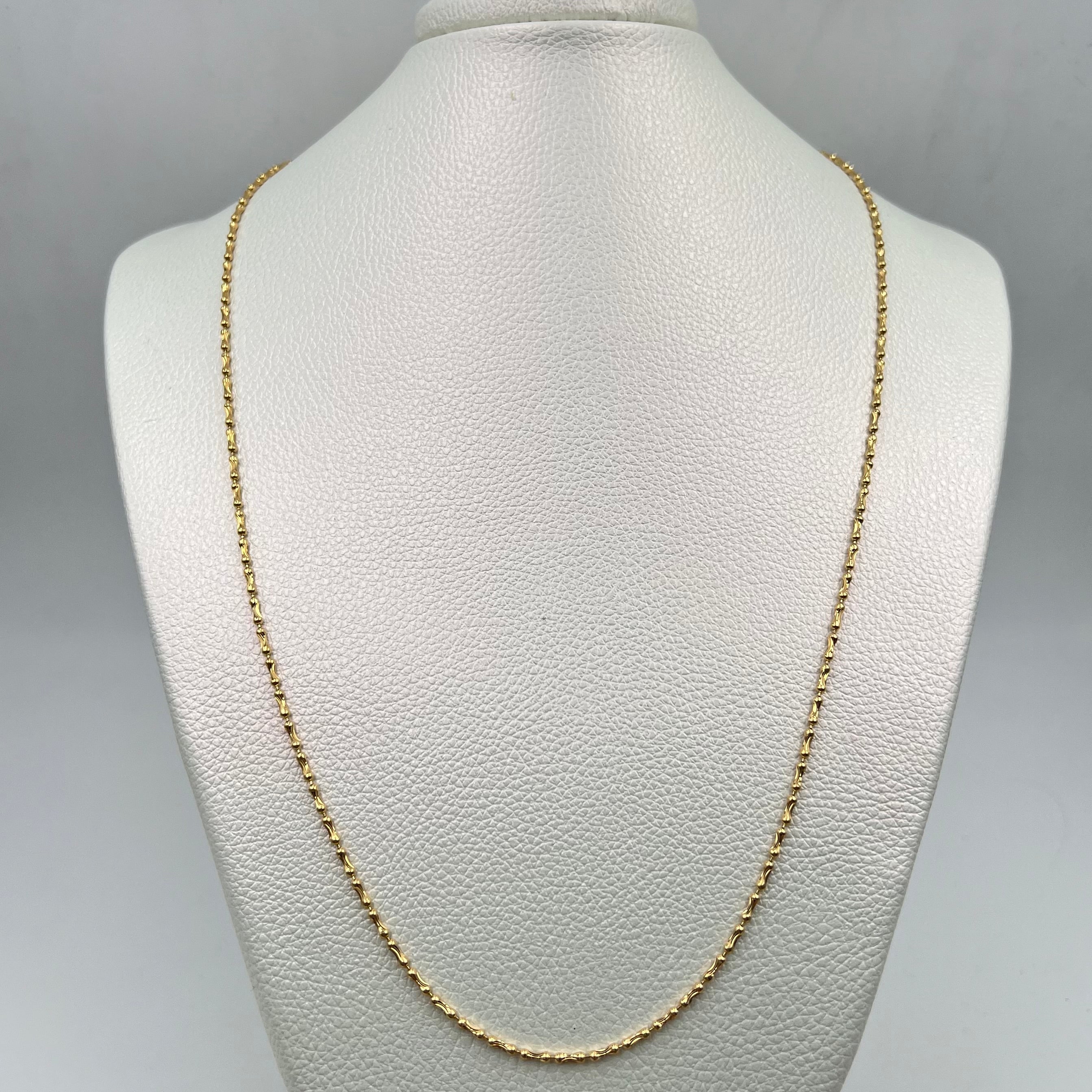 CADENA ITALY DUBAI DIAMANTADA  ORO AMARILLO 18K +3 / 8,12 GR / 1,8 MM / 60 CM