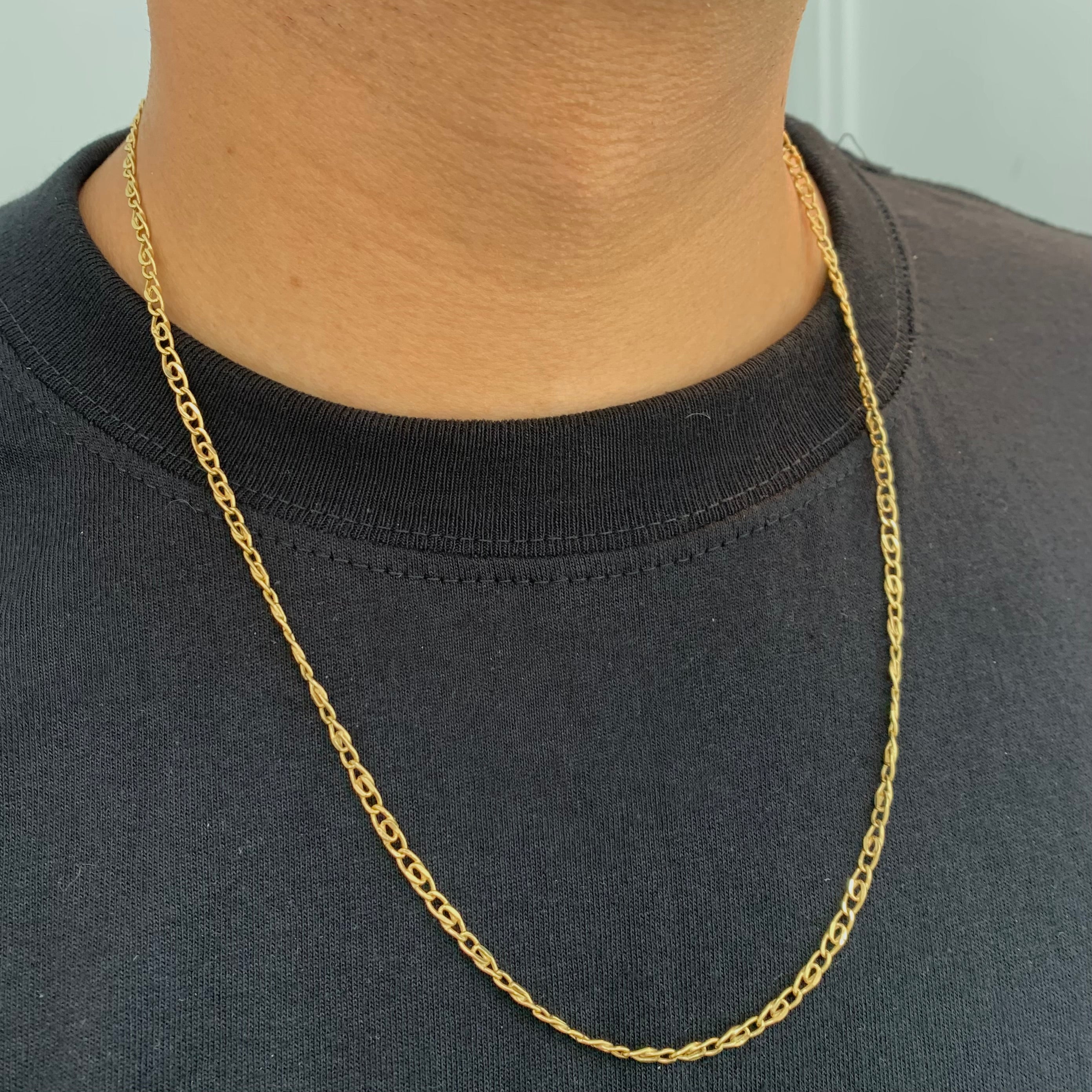 CADENA ITALY GARIBALDI ORO AMARILLO 18K +3 / 8,35 GR / 3,3 MM / 60 CM