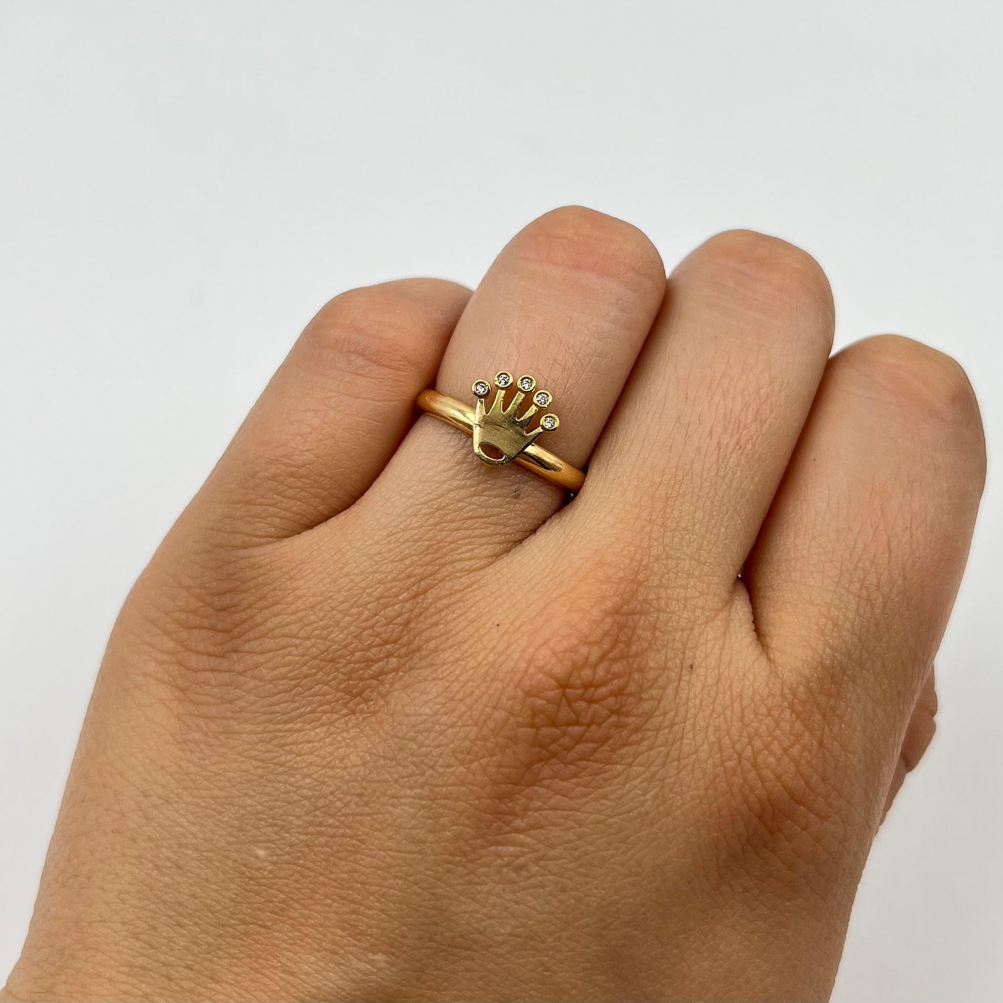 ANILLO RX CIRCON BLANCO  ORO AMARILLO 18K / TALLA 5 / 1,21 GR / 9 MM