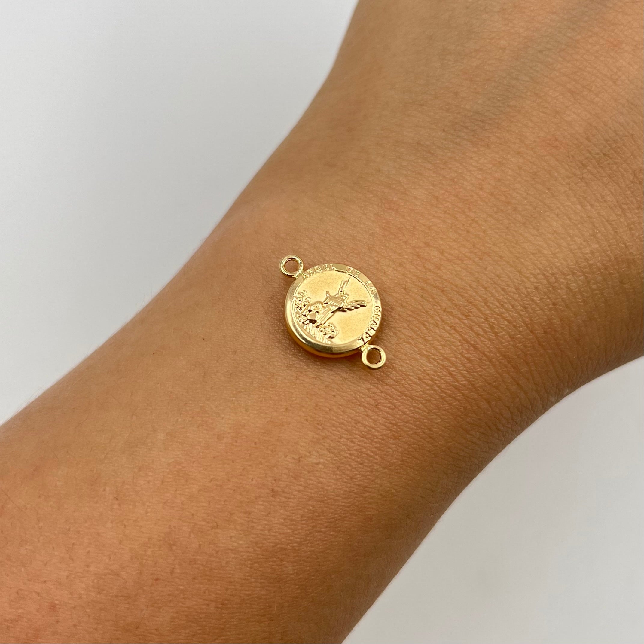 HERRAJE ANGEL DE LA GUARDA ORO AMARILLO 18K 0,75 GR / 1,8 CM
