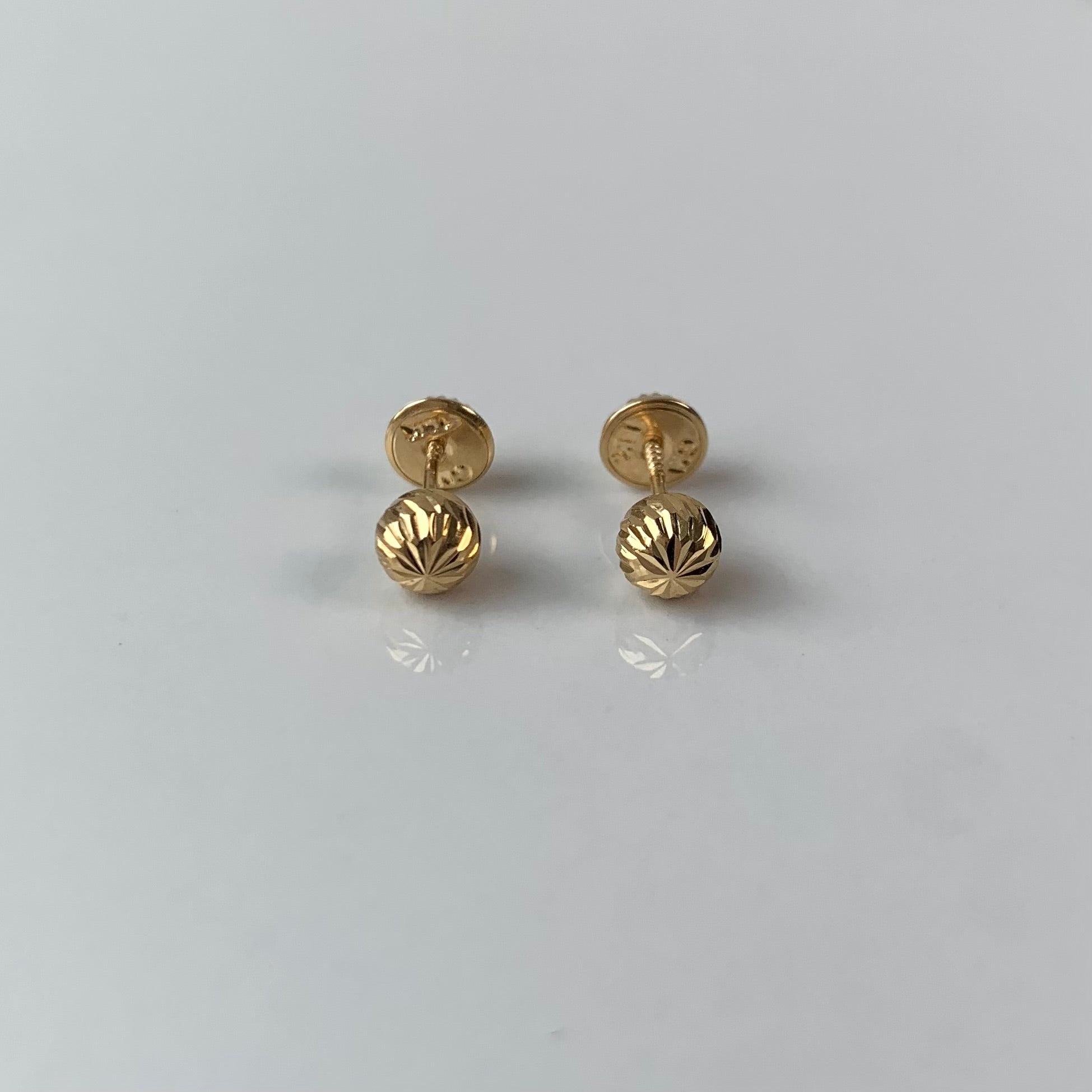 TOPOS BOLA DIAMANTADO ORO AMARILLO 18K 0,6 gr / 5mm