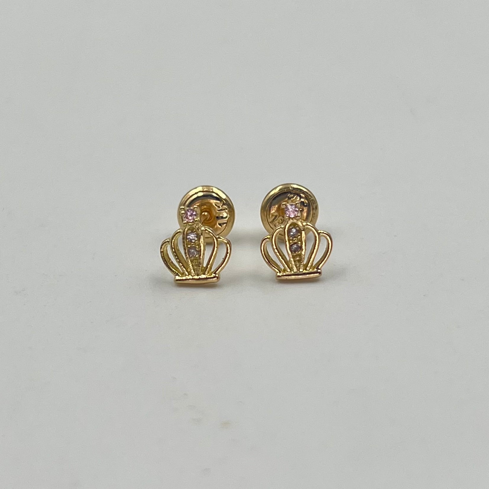 TOPOS CORONA CIRCON BLANCO  ORO AMARILLO 18K 0,97 GR / 6 MM