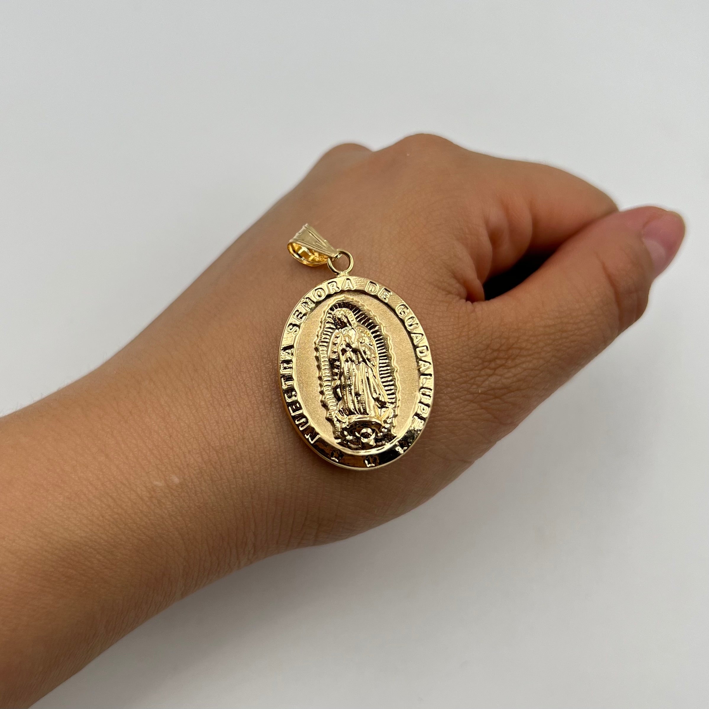 DIJE GUADALUPE ORO AMARILLO 18K 4,00 GR / 24 MM / 3,4 CM