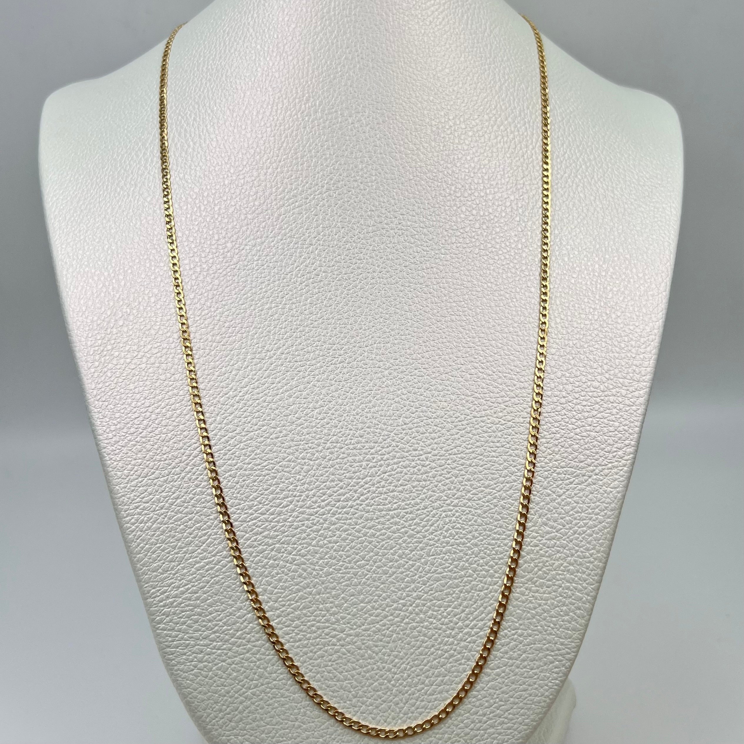 CADENA ITALY CUBANA  ORO AMARILLO 18K +3 / 4,08 GR / 2,2 MM / 60 CM