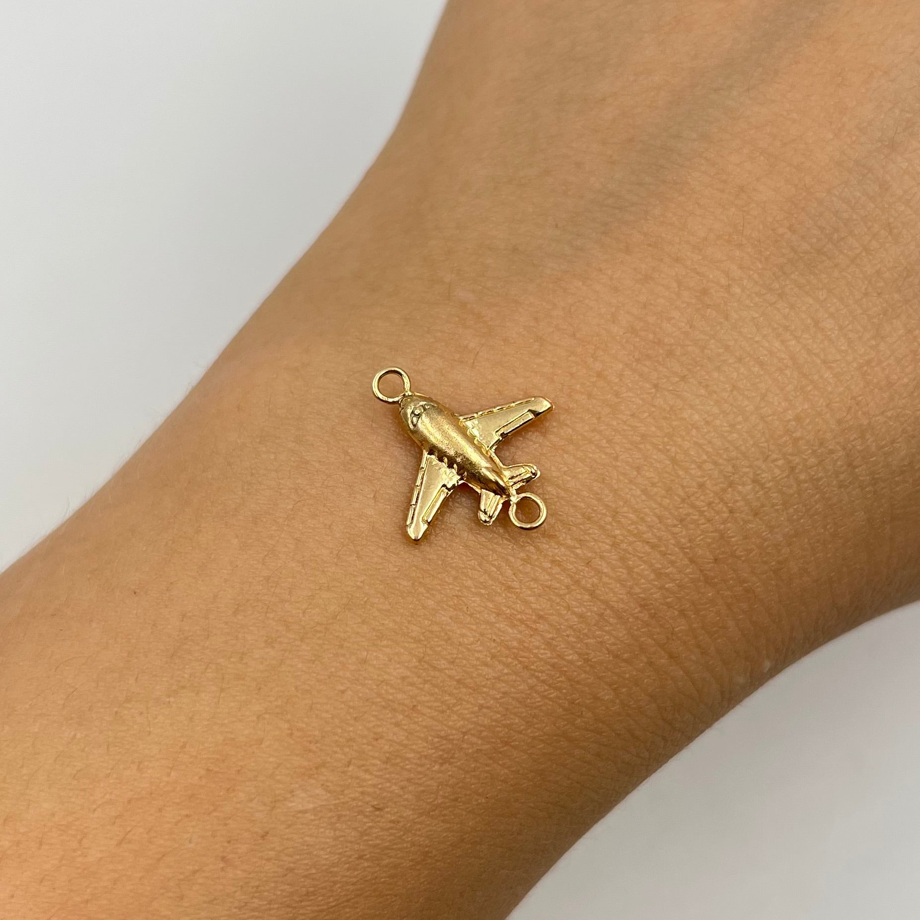 HERRAJE AVION ORO AMARILLO 18K 0,45 GR / 1,7 CM