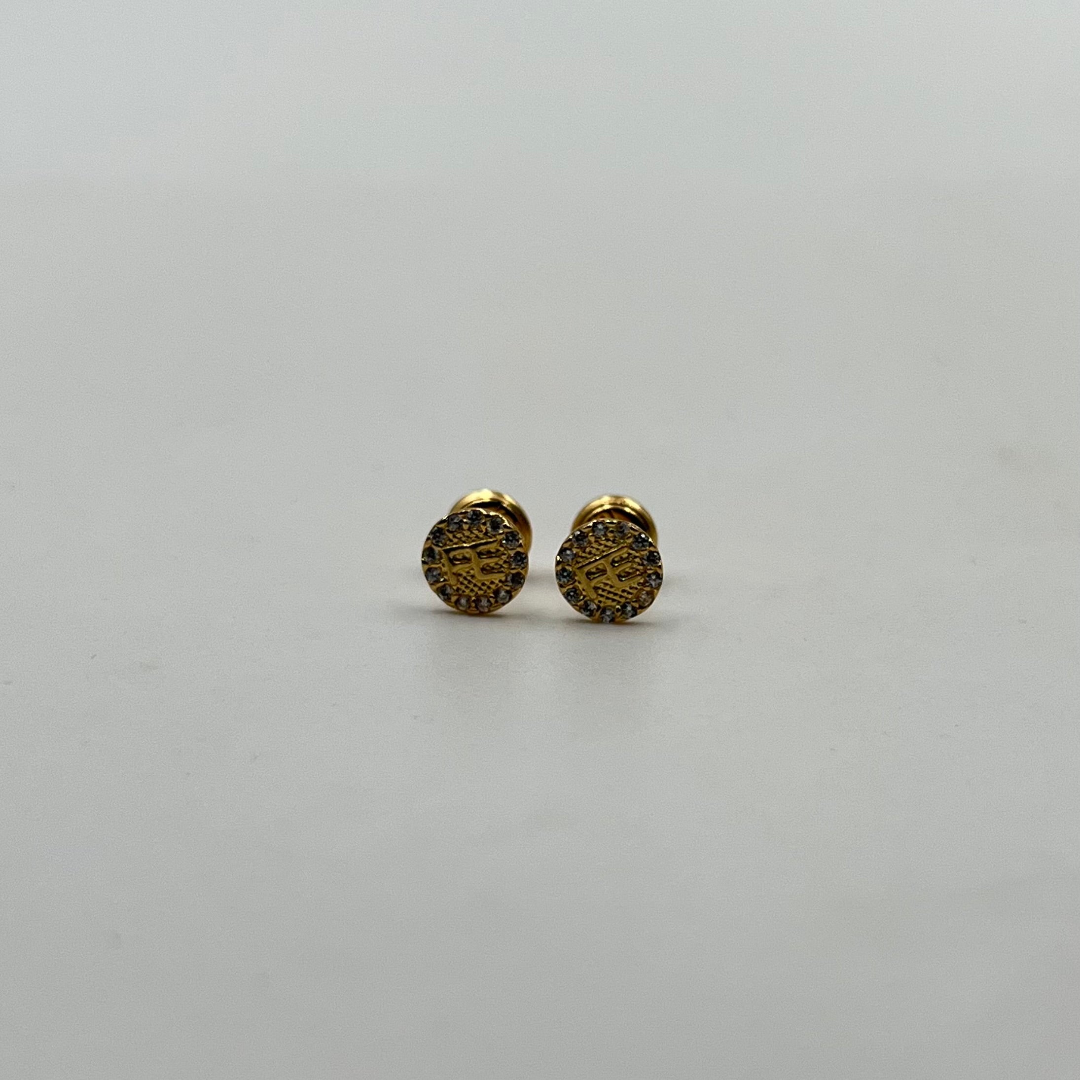 TOPOS FE CON CIRCONES ORO AMARILLO 18K 0,97 GR / 6 MM