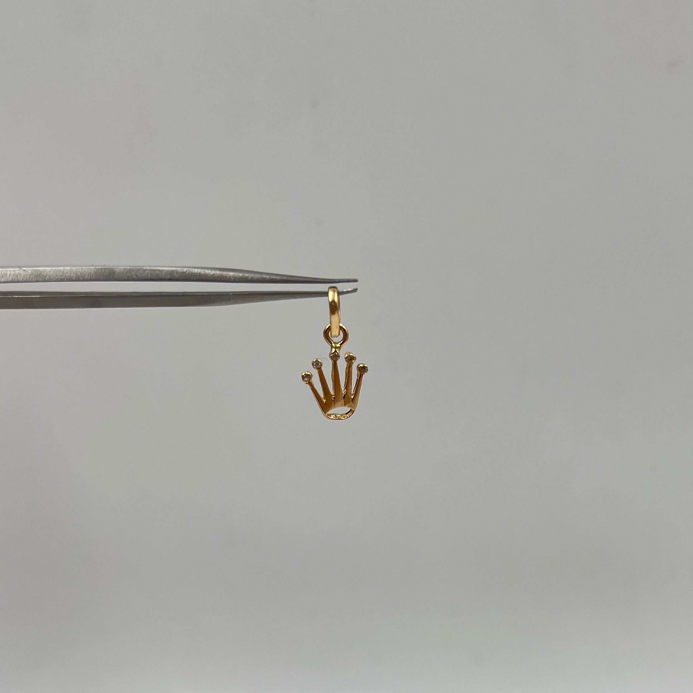 DIJE RX CIRCONES  ORO AMARILLO 18K 0,64 GR / 8 MM / 1,2 CM