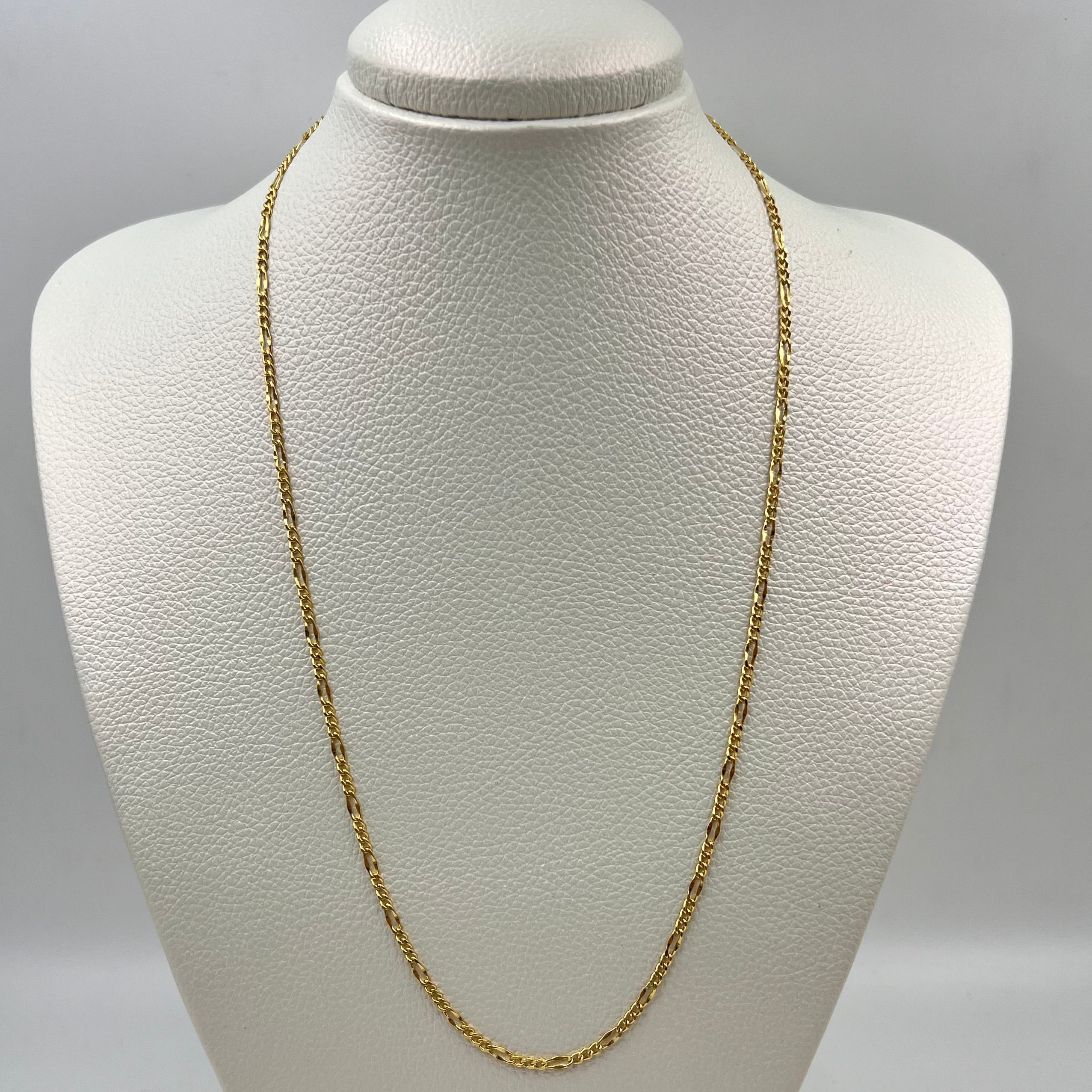 CADENA ITALY FIGARO 3X1 ORO AMARILLO 18K +3 / 2,6 GR / 2,3 MM / 50 CM