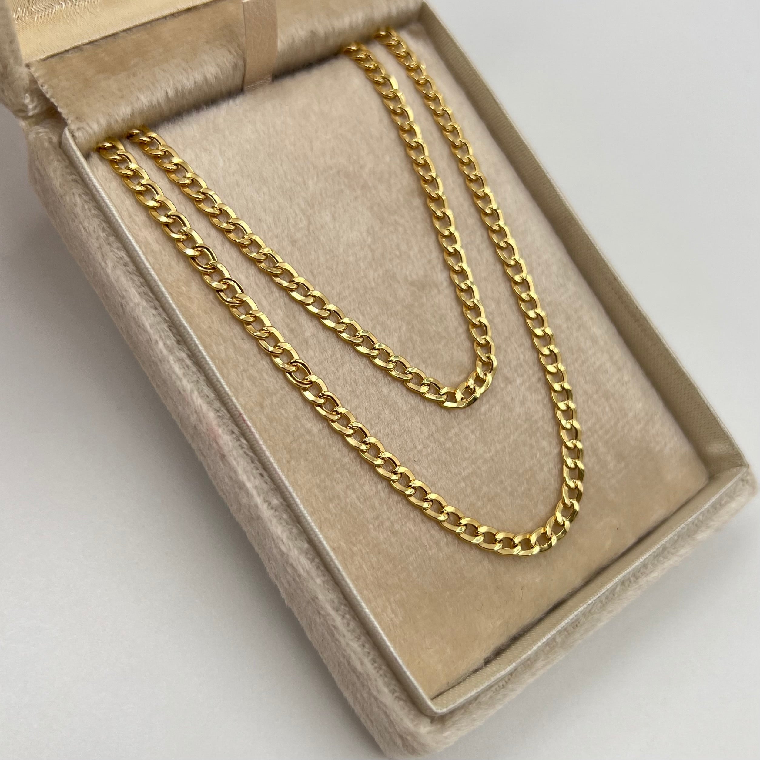 CADENA ITALY CUBANA ORO AMARILLO 18K +3 / 5,88 GR / 3,2 MM / 50 CM