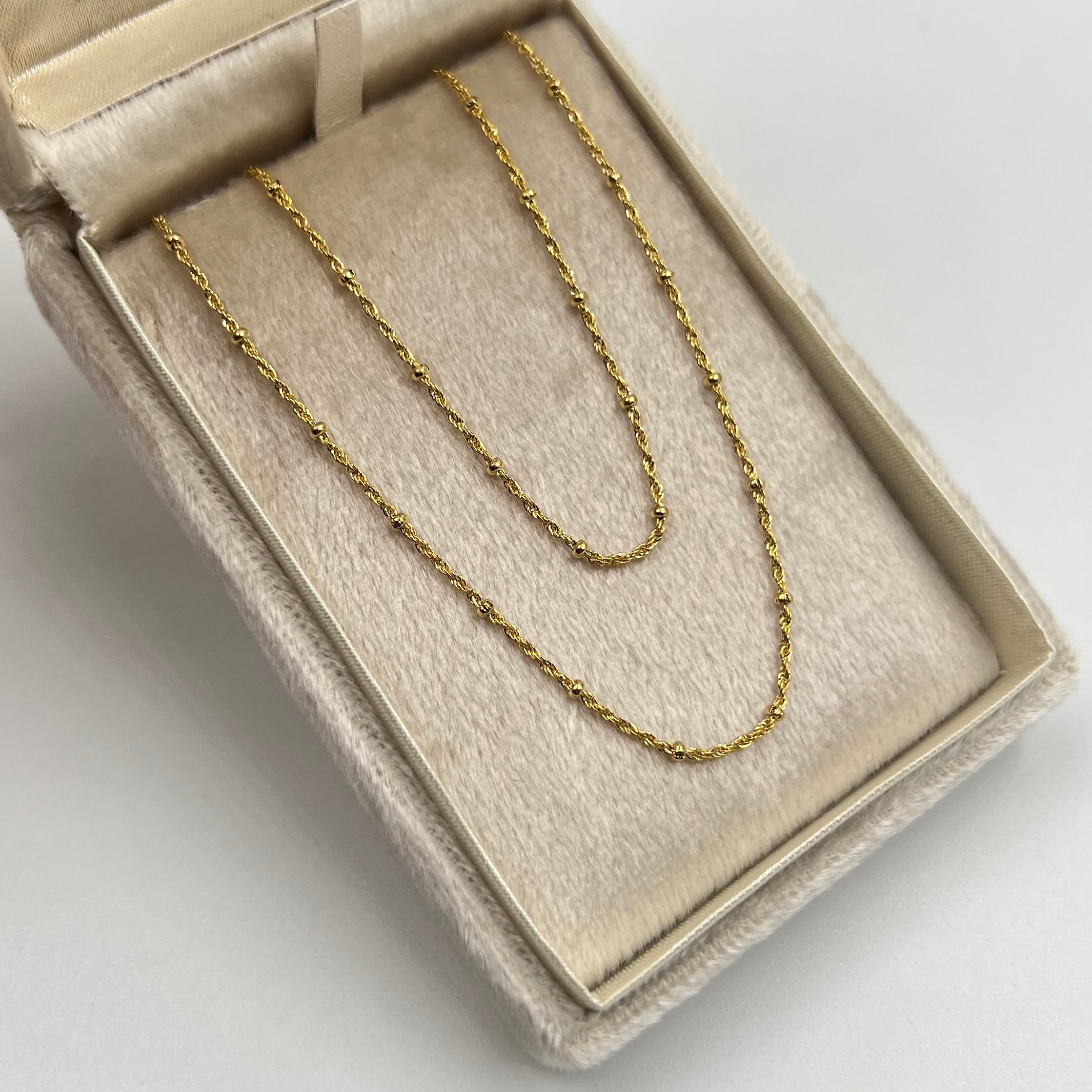 CADENA ITALY LAZO CON BOLA LISA ORO AMARILLO 18K +3 / 1,38 GR / 1,8 MM / 45 CM