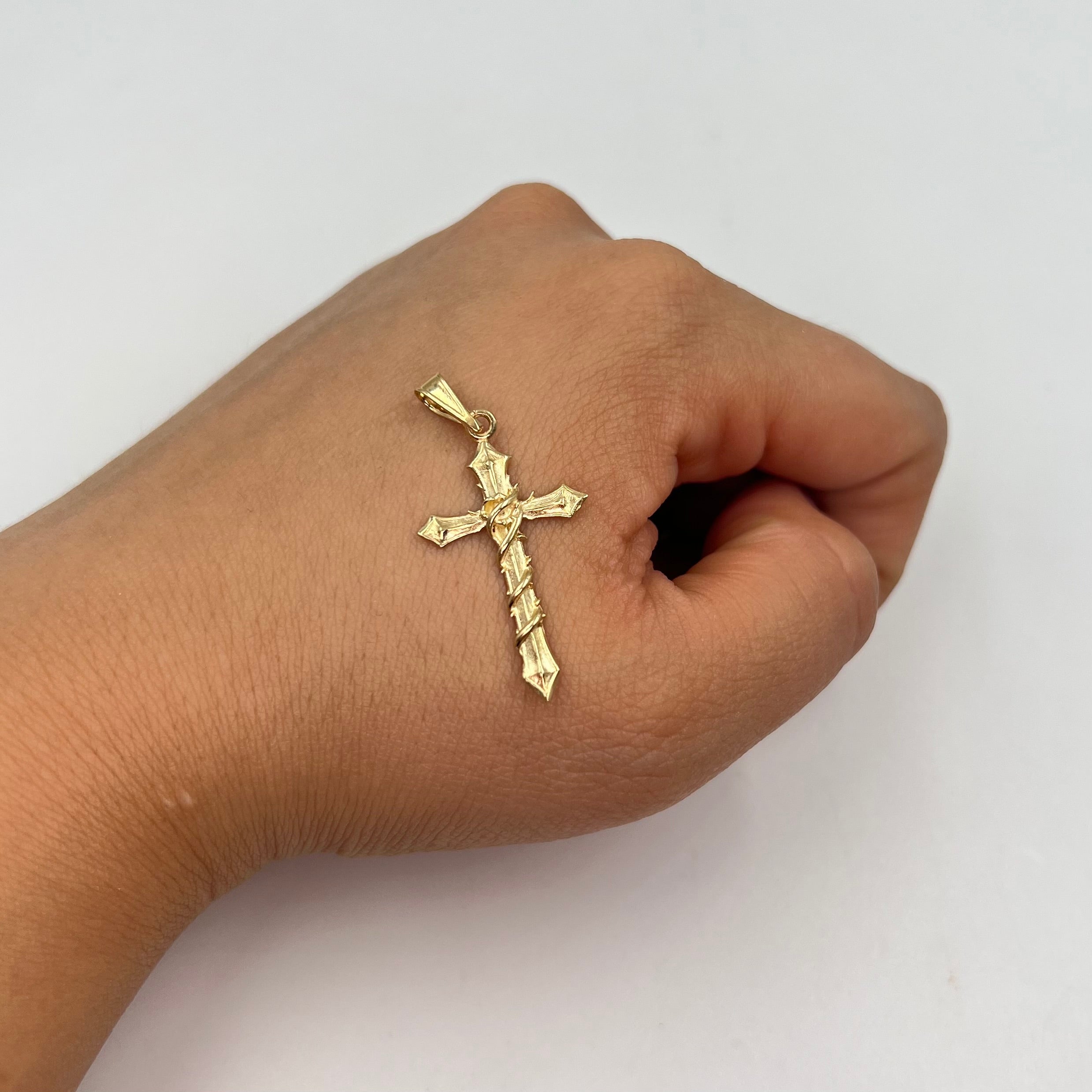 DIJE CRUCIFIJO  ORO AMARILLO 18K 1,5 GR / 17 MM / 3 CM