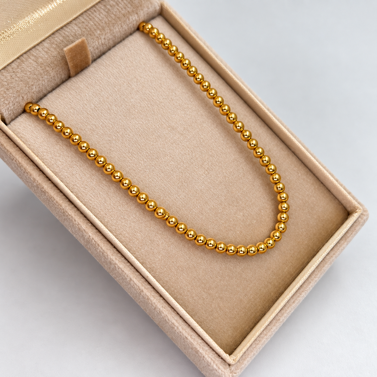 CADENA ITALY BOLA LISA GRADUABLE ORO AMARILLO 18K +3 / 2,69 GR / 3 MM / 45 CM