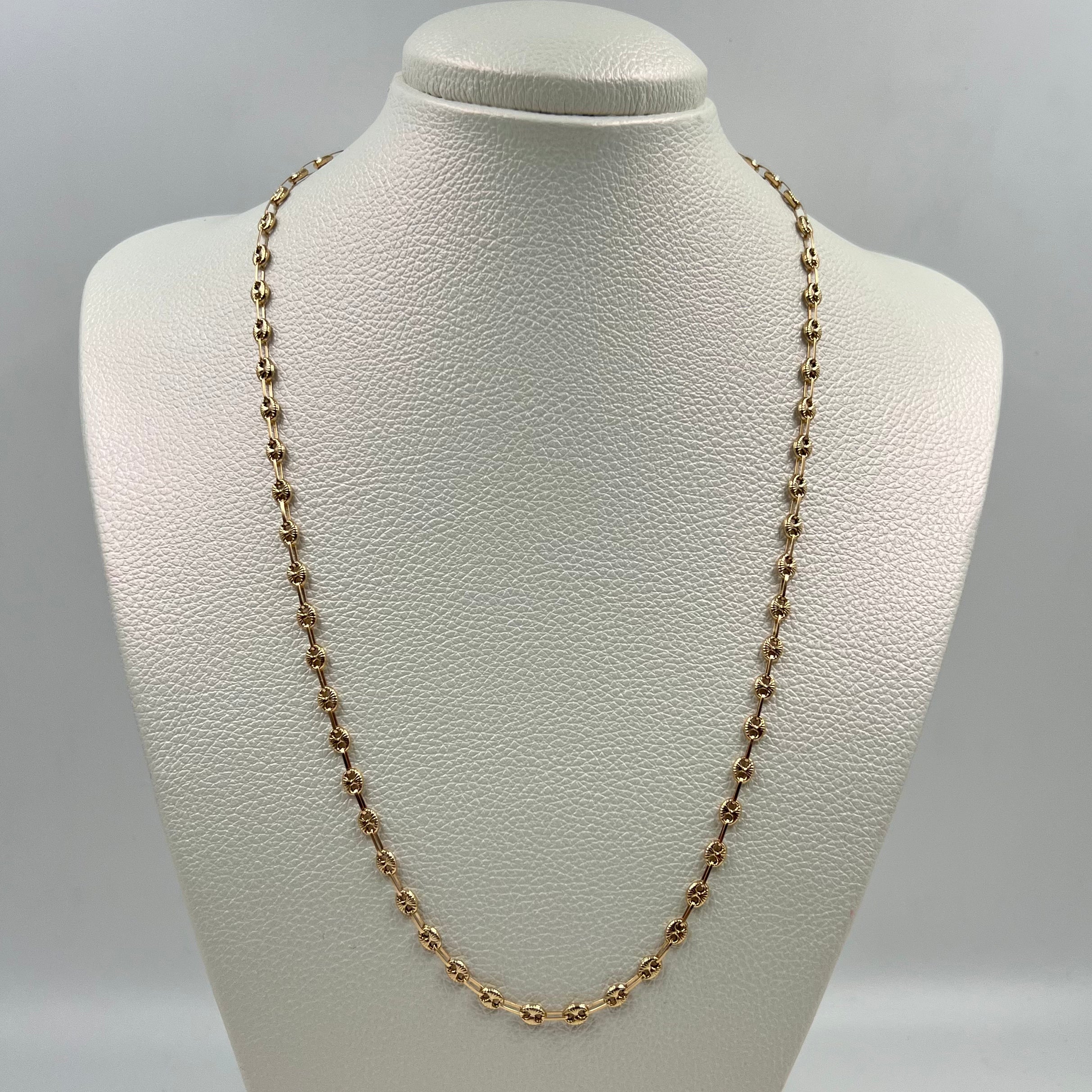CADENA GC DIAMANTADA REAZA ITALY  ORO AMARILLO 18K 6,67 GR / 4 MM / 50 CM