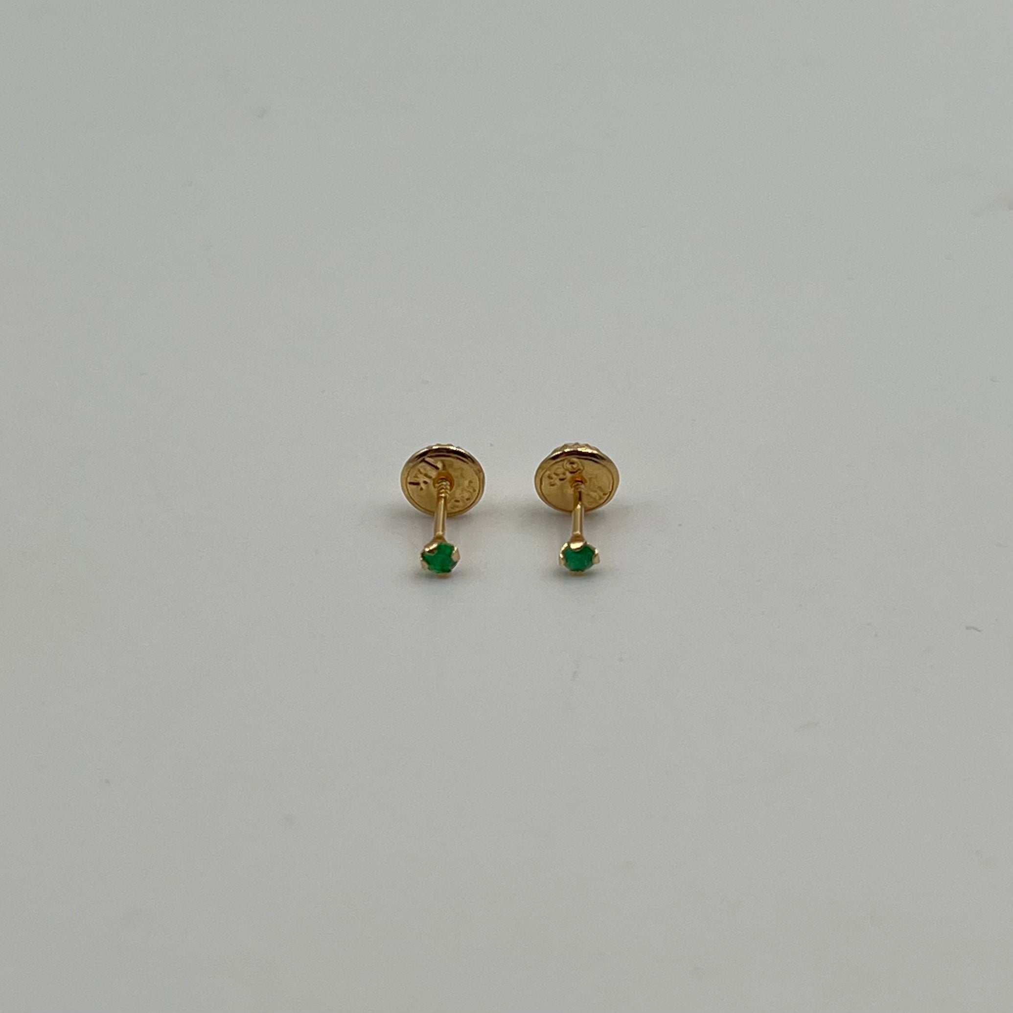 TOPOS PIEDRA ESMERALDA ORO AMARILLO 18K 0,4 GR / 2.2 MM 0.12 CT (JOYA)