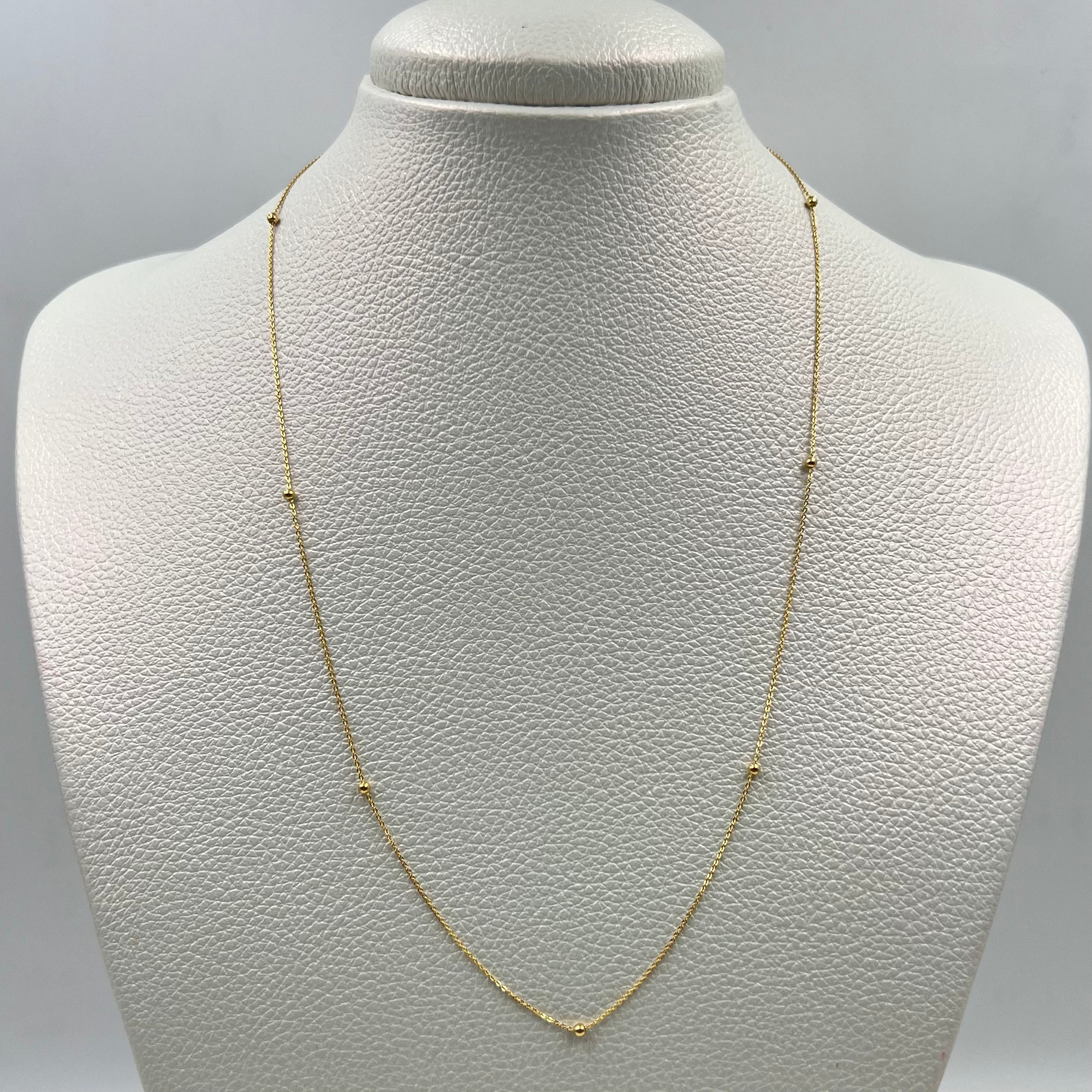 CADENA ITALY BOLA LISA  ORO AMARILLO 18K +3 / 1,24 GR / 2 MM / 45 CM