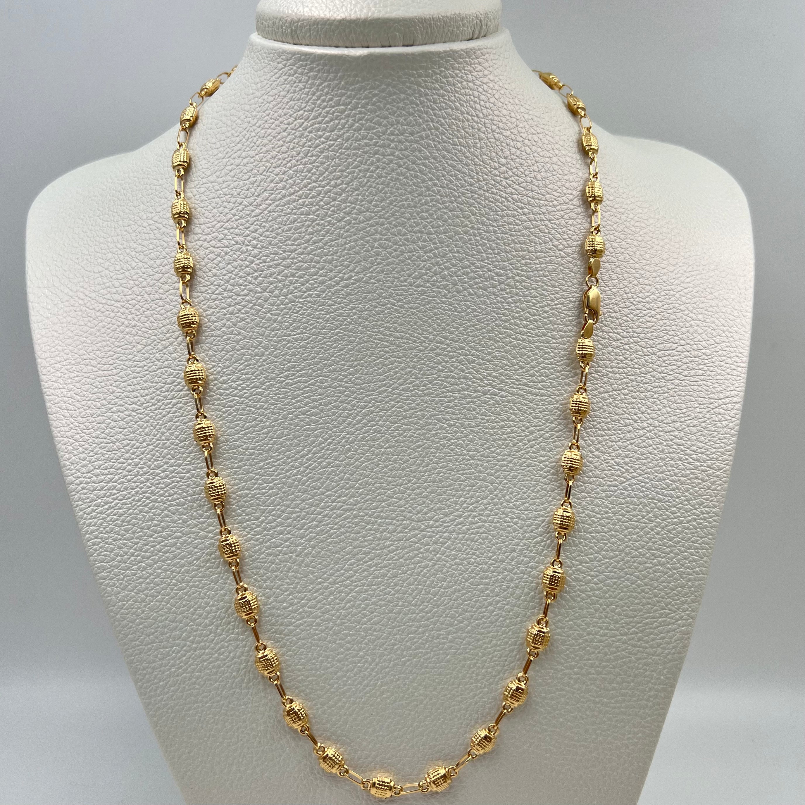 CADENA RUSTICA ORO AMARILLO 18K 7,31 GR / 5 MM / 50 CM