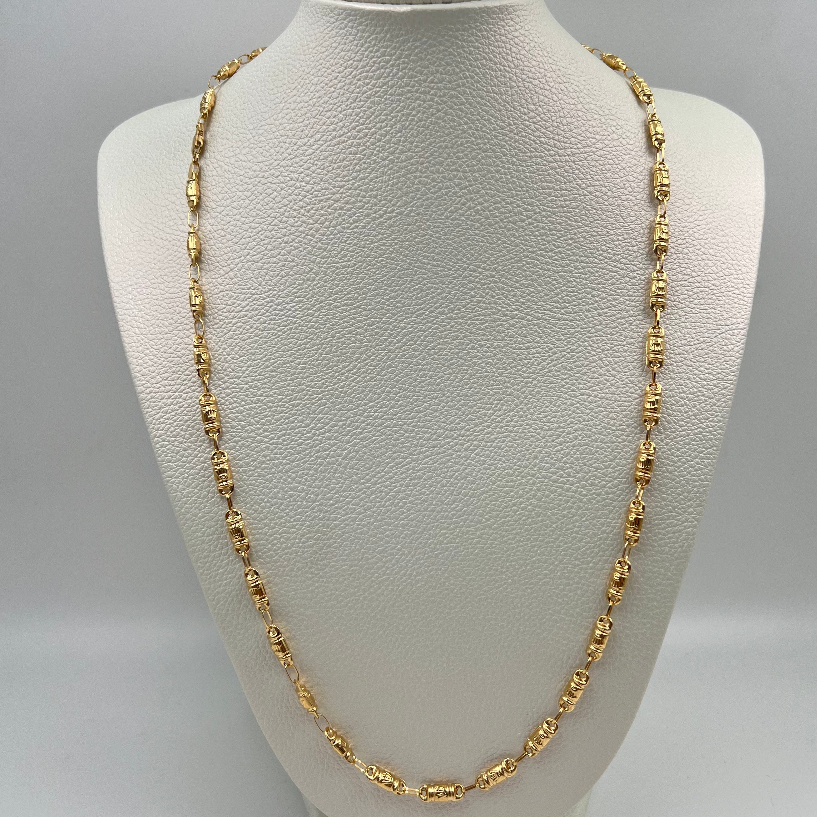 CADENA RUSTICA RX ORO AMARILLO 18K 10,41 GR / 4 MM / 60 CM